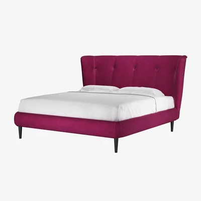 Sofa.com Audrey Super King Bed in Persian Rose Smart Velvet