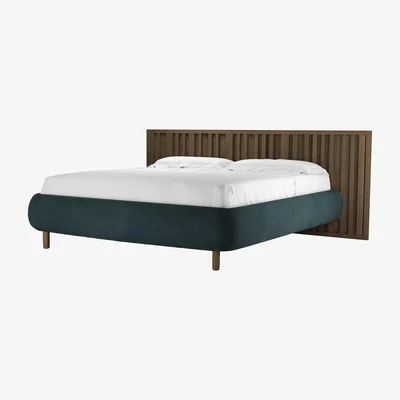 Sofa.com Florence Super King Bed in Deep Forest Aquaclean Clever Velvet