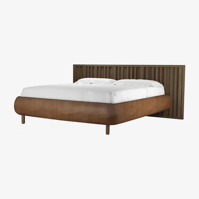 Sofa.com Florence Super King Bed in Tan Vintage Leather - sofa.com