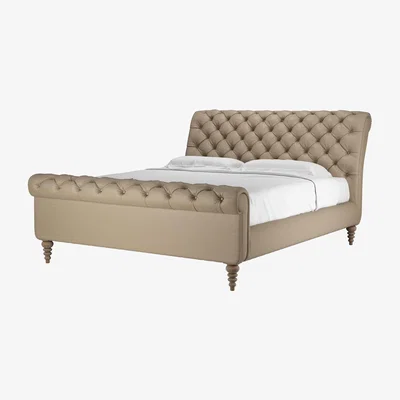 Sofa.com Knightsbridge Super King Bed in Coconut Soft Leather - sofa.com