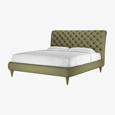 Sofa.com Knightsbridge (No Footboard) Super King Bed in Lichen Heathland Weave - sofa.com