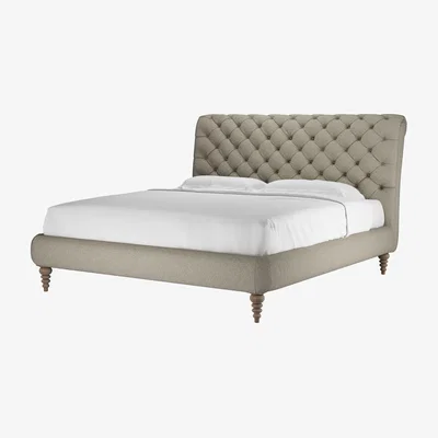 Sofa.com Knightsbridge (No Footboard) Super King Bed in Salted Caramel Plush Tweed Boucle - sofa.com