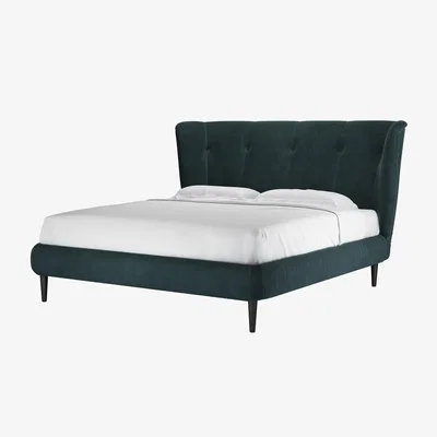 Sofa.com Audrey Super King Bed in Deep Forest Aquaclean Clever Velvet