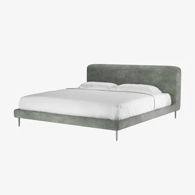 Sofa.com Lucy Super King Bed in Moonstone Speckled Chenille