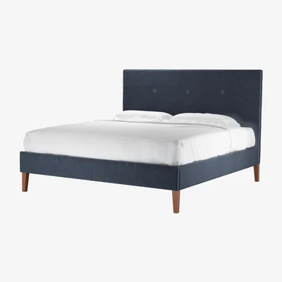 Sofa.com Avery 130cm Super King Bed in Skyfall Cotton Matt Velvet