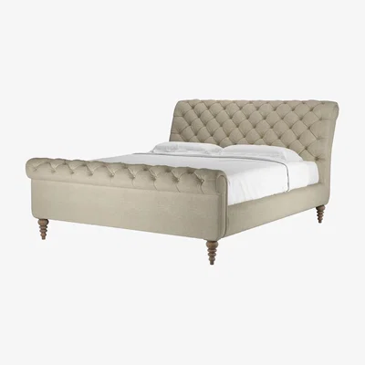 Sofa.com Knightsbridge Super King Bed in Pampas Hygge Smart Linen