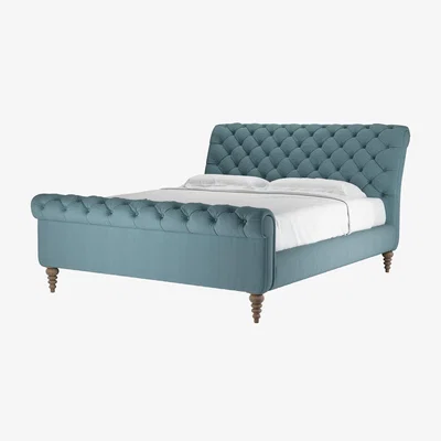 Sofa.com Knightsbridge Super King Bed in Tide Organic Smart Cotton