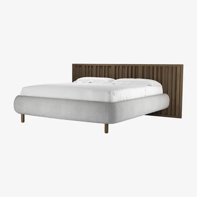 Sofa.com Florence Super King Bed in Barley Slubby Cotton - sofa.com