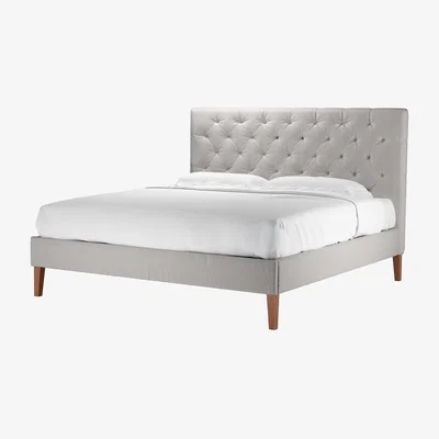 Sofa.com Rosalie 130cm Super King Bed in Dove Smart Velvet - sofa.com
