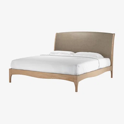 Sofa.com Emilia Super King Bed in Pewter Grain Leather - sofa.com