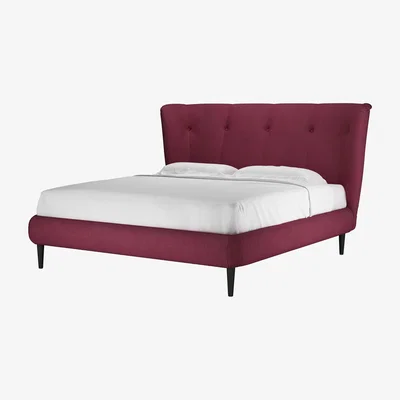 Sofa.com Audrey Super King Bed in Boysenberry Brushed Linen Cotton - sofa.com