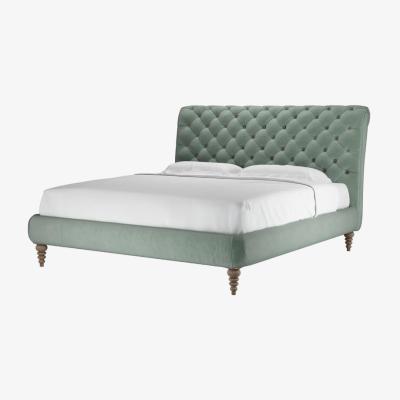 Sofa.com Perfectly Pristine Knightsbridge without Footboard Super King Bed in Sage Smart Velvet - sofa.com