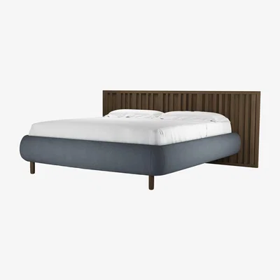 Sofa.com Florence Super King Bed in Flint Vermeer Linen