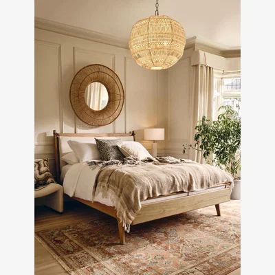 Soho Home Karina Bed, Natural Linen Super King