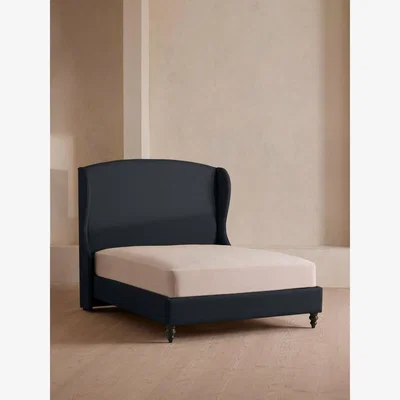 Soho Home Rivas Bed, Super King, Linen, Indigo