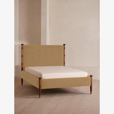 Soho Home Paolo Bed, Super king, Velvet, Camel