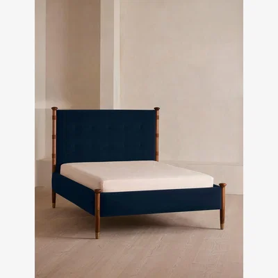 Soho Home Paolo Bed, Super king, Velvet, Royal Blue