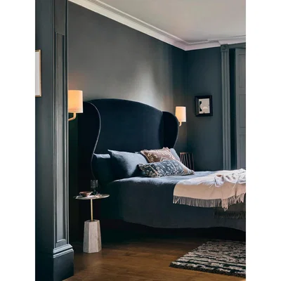 Soho Home Rivas Bed, Super King, Velvet Navy