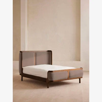 Soho Home Belsa Bed, Super king, Velvet, Taupe