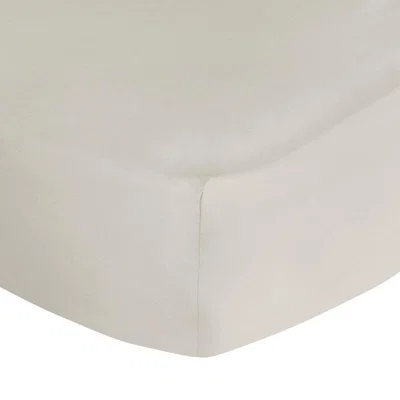 Amara Essentials - 500 Thread Count Sateen Fitted Sheet - Ivory - Double