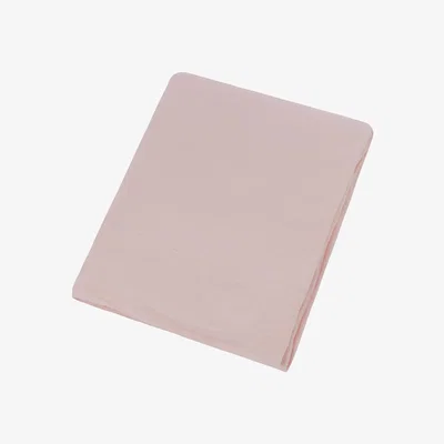 Amara Essentials - Stonewashed Pure Linen Flat Sheet - Rose - Double