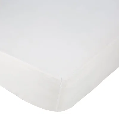 Amara Essentials - Tencel Cotton Blend Fitted Sheet - White/Taupe - Double