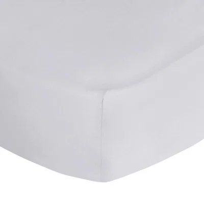Amara Essentials - 1000 Thread Count Premium Satin Fitted Sheet - White - Double