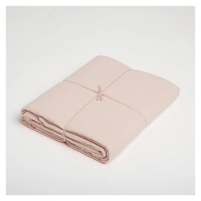 The Conran Shop Linen Flat Sheet Double Soft Pink