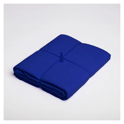 The Conran Shop Linen Flat Sheet Double Workwear Blue