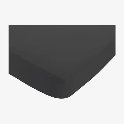 Habitat Habitat Washed Charcoal Grey 30cm Fitted Sheet - Double