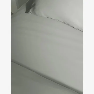 Marks & Spencer M&S Pure Cotton 300 Thread Count Deep Fitted Sheet - DBL - Light Grey, Light Grey