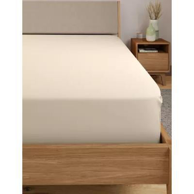 Marks & Spencer M&S Cotton Rich Percale Extra Deep Fitted Sheet - DBL - Light Cream, Light Cream,White,Aqua,Silver Grey,Light Putty,Denim,Oyster,Dove