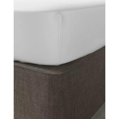 Marks & Spencer M&S Dreamskin&reg; Pure Cotton Deep Fitted Sheet - DBL - White, White,Light Grey,Cream,Duck Egg