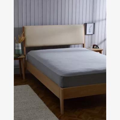 Marks & Spencer M&S Pure Brushed Cotton Deep Fitted Sheet - DBL - Grey Marl, Grey Marl,Sage,Midnight Navy