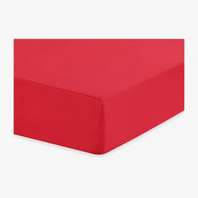 The Range My Home Polycotton Fitted Sheet - Red / Double