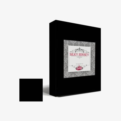 The Range Silky Jersey Fitted Bedsheet Black  - Black / Twin