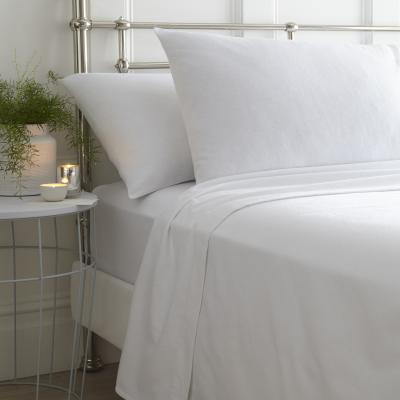 The Range Flannelette Sheet Set - White / Double