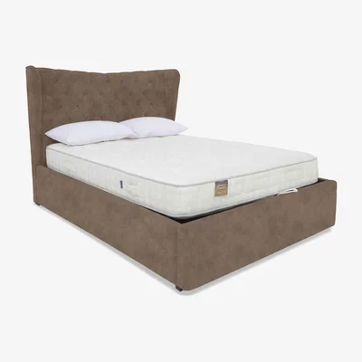Furniture Village Bauer Ottoman Bed Frame - Small Double - Lace Caramel