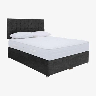 Furniture Village Sleep Story - Ergo 1000 Power Ottoman Divan Set - Small Double - Linoso Granite