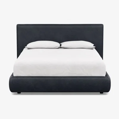 Heal's Heal's Alba Storage Bed Double Luxury Leather Anthracite - Heal's UK Bedroom Furniture