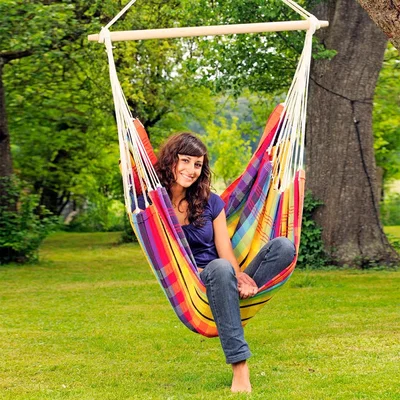 Cuckooland Brasil Hanging Chair Hammock in Rainbow