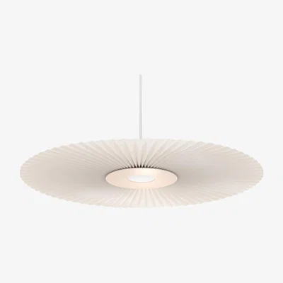 Made in Design Carmen Small Pendant - / LED - Ø 90 cm - Pleated fabric by Hartô Pink