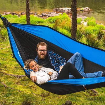 The Range Koala Maxx 2 Person Hammock with Bug Net, Air Pillow and Tree Straps - Blue