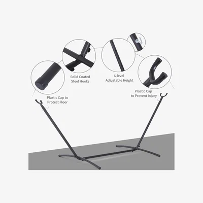 The Range 2.8m Adjustable Hammock Stand Universal Fit  - Black