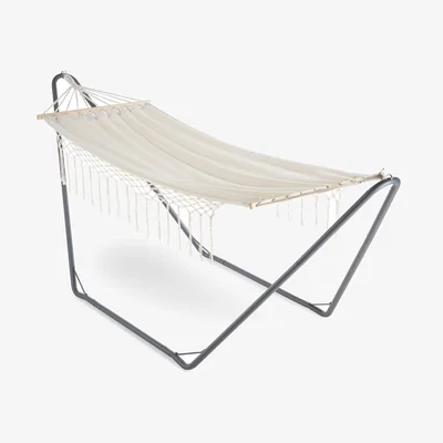 The Range Garden Hammock with Frame 1 Seater - Beige