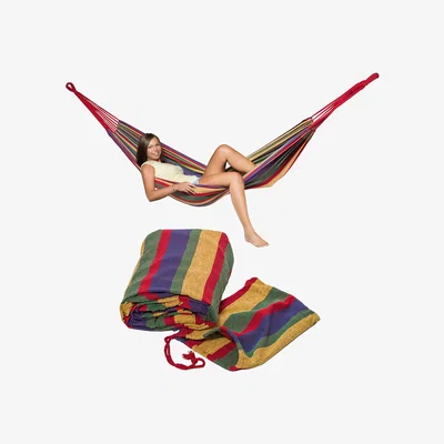 The Range tectake Hammock Incl. Storage Bag - Colourful