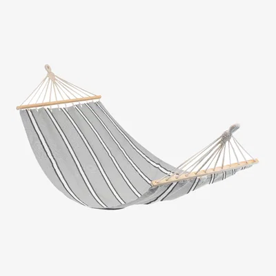 The Range Cotton Garden Hammock with Spreader Bars - Grey