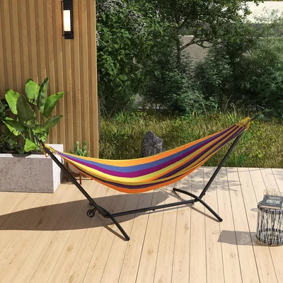 The Range 9.5ft Adjustable Hammock Stand - Black
