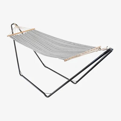 The Range Cotton Garden Hammock with Stand - Grey