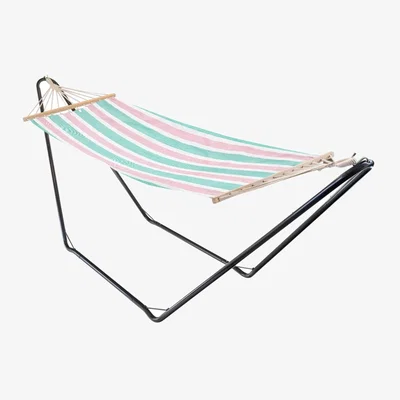 The Range Cotton Garden Hammock with Stand - Pink